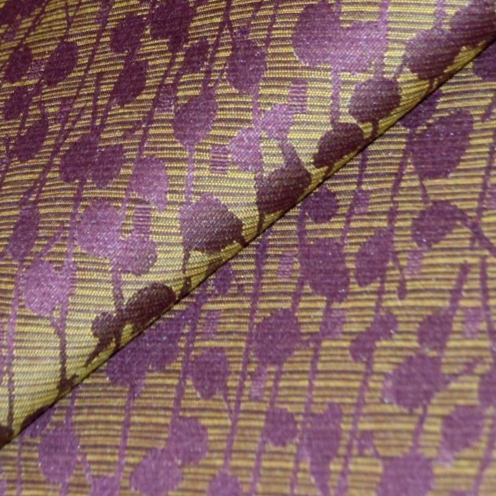 Plum Weeds Purple Upholstery Fabric